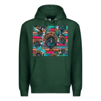 Sports Green Thanksgiving Turkey Premium Hoodie - RanaPortraitStore
