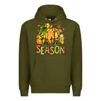 Army Green Tis' the season Fall Softball Premium Hoodie - RanaPortraitStore