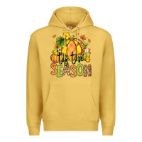 Antique Gold Tis' the season Fall Softball Premium Hoodie - RanaPortraitStore