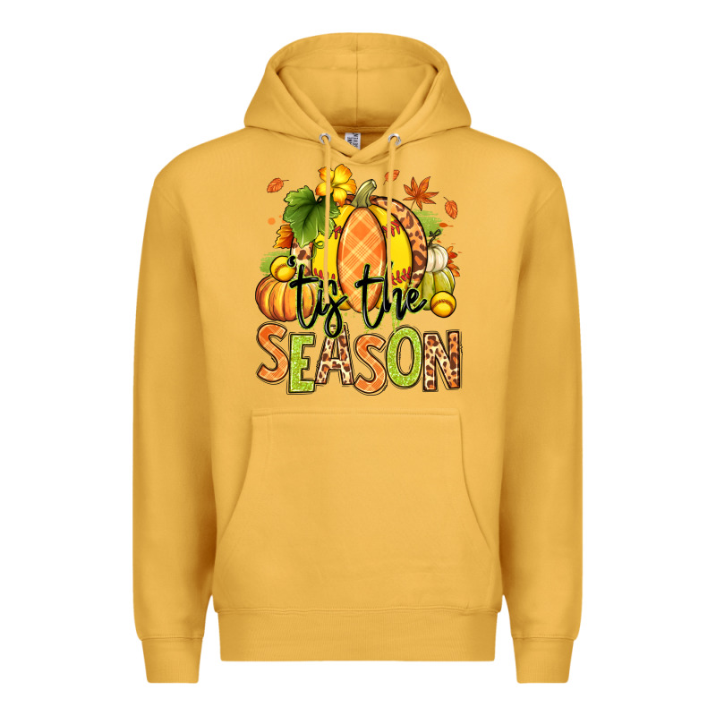 Tis' The Season Fall Softball Premium Hoodie by RanaPortraitStore | Teevron