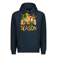 Navy Tis' the season Fall American Football Premium Hoodie - RanaPortraitStore