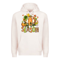 Pale Pink Tis' the season Fall American Football Premium Hoodie - RanaPortraitStore