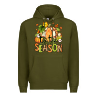 Army Green Tis' the season Fall American Football Premium Hoodie - RanaPortraitStore