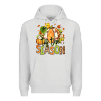 Dove Grey Tis' the season Fall American Football Premium Hoodie - RanaPortraitStore