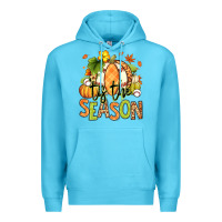 Ocean Blue Tis' the season Fall American Football Premium Hoodie - RanaPortraitStore