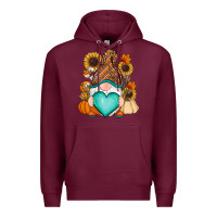 Burgundy Western Fall gnome Premium Hoodie - RanaPortraitStore