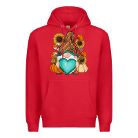 Red Western Fall gnome Premium Hoodie - RanaPortraitStore