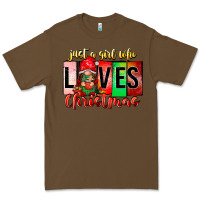 Cacao just a girl who loves christmas Premium Tee - CowhideDigitalArt