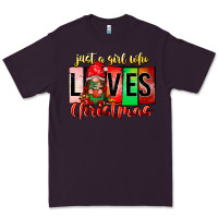Plum just a girl who loves christmas Premium Tee - CowhideDigitalArt