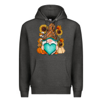 Charcoal Heather Western Fall gnome Premium Hoodie - RanaPortraitStore