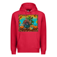Cardinal Western Fall Thanksgiving Turkey Premium Hoodie - RanaPortraitStore