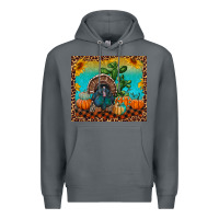 Rock Western Fall Thanksgiving Turkey Premium Hoodie - RanaPortraitStore
