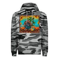 Slate Camo Western Fall Thanksgiving Turkey Premium Hoodie - RanaPortraitStore