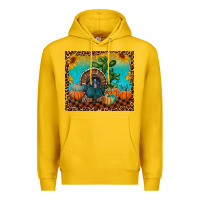 Lemon Western Fall Thanksgiving Turkey Premium Hoodie - RanaPortraitStore