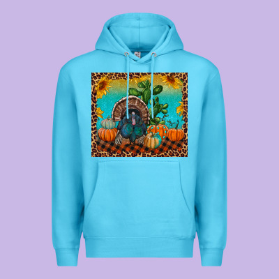 Premium Hoodie Western Fall Thanksgiving Turkey