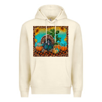 Sandshell Western Fall Thanksgiving Turkey Premium Hoodie - RanaPortraitStore