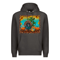 Smoke Western Fall Thanksgiving Turkey Premium Hoodie - RanaPortraitStore