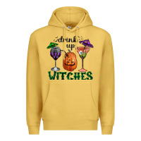 Antique Gold Drink Up Witches Halloween Premium Hoodie - RanaPortraitStore