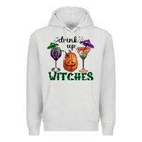 Dove Grey Drink Up Witches Halloween Premium Hoodie - RanaPortraitStore