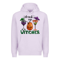 Lilac Drink Up Witches Halloween Premium Hoodie - RanaPortraitStore