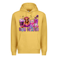 Antique Gold Halloween boo Heifer coffee cups Premium Hoodie - RanaPortraitStore