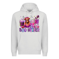 Dove Grey Halloween boo Heifer coffee cups Premium Hoodie - RanaPortraitStore