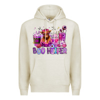 Oatmeal Heather Halloween boo Heifer coffee cups Premium Hoodie - RanaPortraitStore