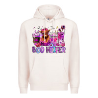 Pale Pink Halloween boo Heifer coffee cups Premium Hoodie - RanaPortraitStore