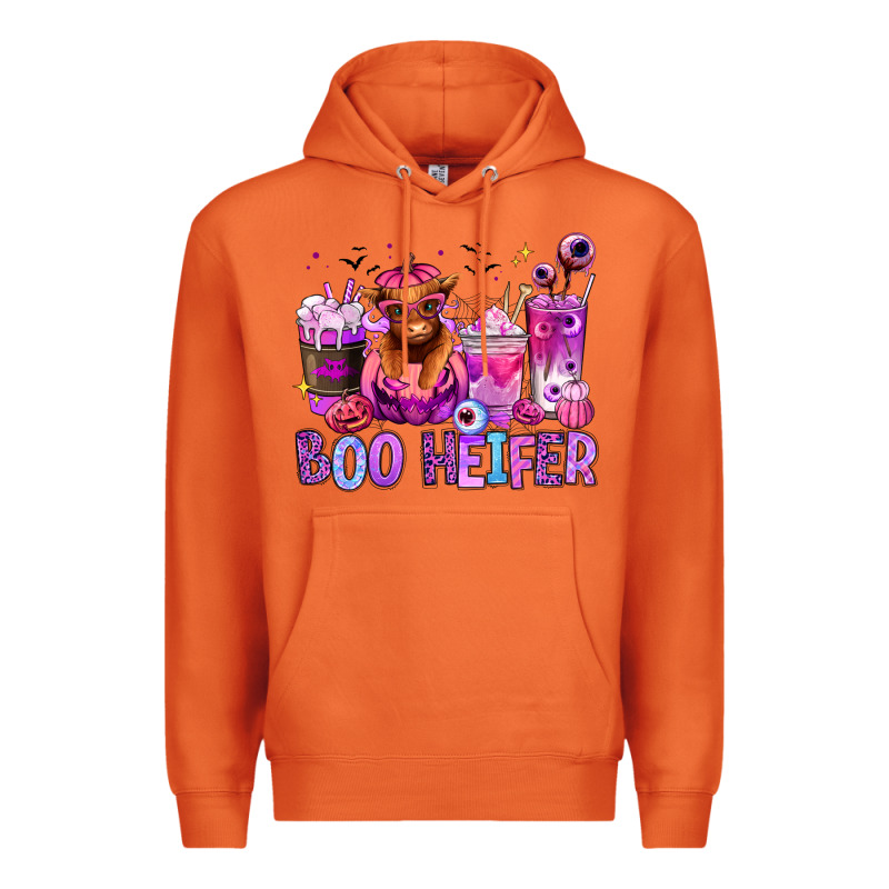 Halloween Boo Heifer Coffee Cups Premium Hoodie by RanaPortraitStore | Teevron