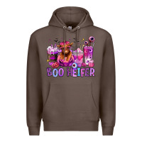 Coffee Halloween boo Heifer coffee cups Premium Hoodie - RanaPortraitStore