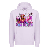 Lilac Halloween boo Heifer coffee cups Premium Hoodie - RanaPortraitStore