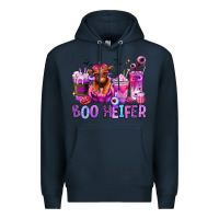 Navy Halloween boo Heifer coffee cups Premium Hoodie - RanaPortraitStore