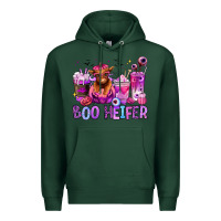 Sports Green Halloween boo Heifer coffee cups Premium Hoodie - RanaPortraitStore
