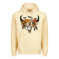 Pina Colada Halloween Bull Skull Premium Hoodie - RanaPortraitStore