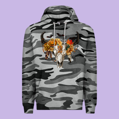 Premium Hoodie Halloween Bull Skull