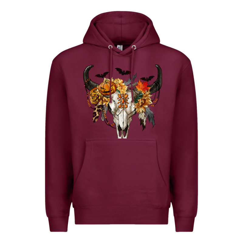Halloween Bull Skull Premium Hoodie by RanaPortraitStore | Teevron