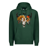 Sports Green Halloween Bull Skull Premium Hoodie - RanaPortraitStore