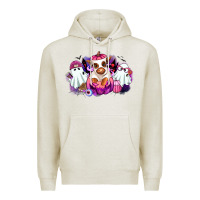 Oatmeal Heather Halloween ghost Heifer Premium Hoodie - RanaPortraitStore