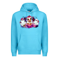 Ocean Blue Halloween ghost Heifer Premium Hoodie - RanaPortraitStore