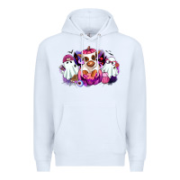 White Halloween ghost Heifer Premium Hoodie - RanaPortraitStore