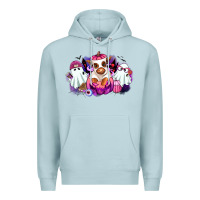 Blue Mist Halloween ghost Heifer Premium Hoodie - RanaPortraitStore