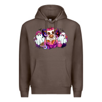 Coffee Halloween ghost Heifer Premium Hoodie - RanaPortraitStore