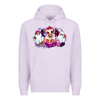 Lilac Halloween ghost Heifer Premium Hoodie - RanaPortraitStore