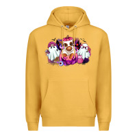 Mustard Halloween ghost Heifer Premium Hoodie - RanaPortraitStore
