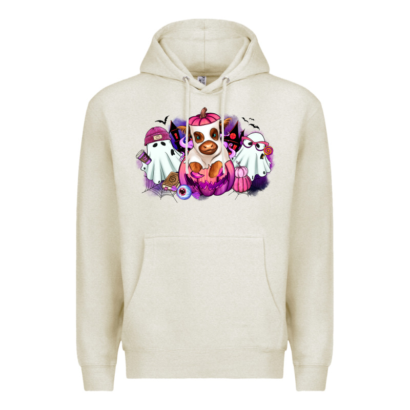 Halloween Ghost Heifer Premium Hoodie by RanaPortraitStore | Teevron