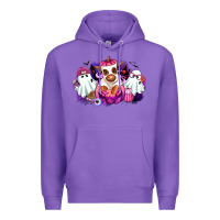 Purple Halloween ghost Heifer Premium Hoodie - RanaPortraitStore