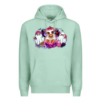 Seafoam Halloween ghost Heifer Premium Hoodie - RanaPortraitStore