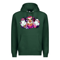 Sports Green Halloween ghost Heifer Premium Hoodie - RanaPortraitStore
