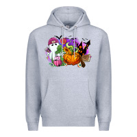Halloween Ghost And Jack O Lantern Premium Hoodie | Teevron