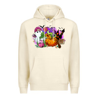 Sandshell Halloween ghost and jack o lantern Premium Hoodie - RanaPortraitStore